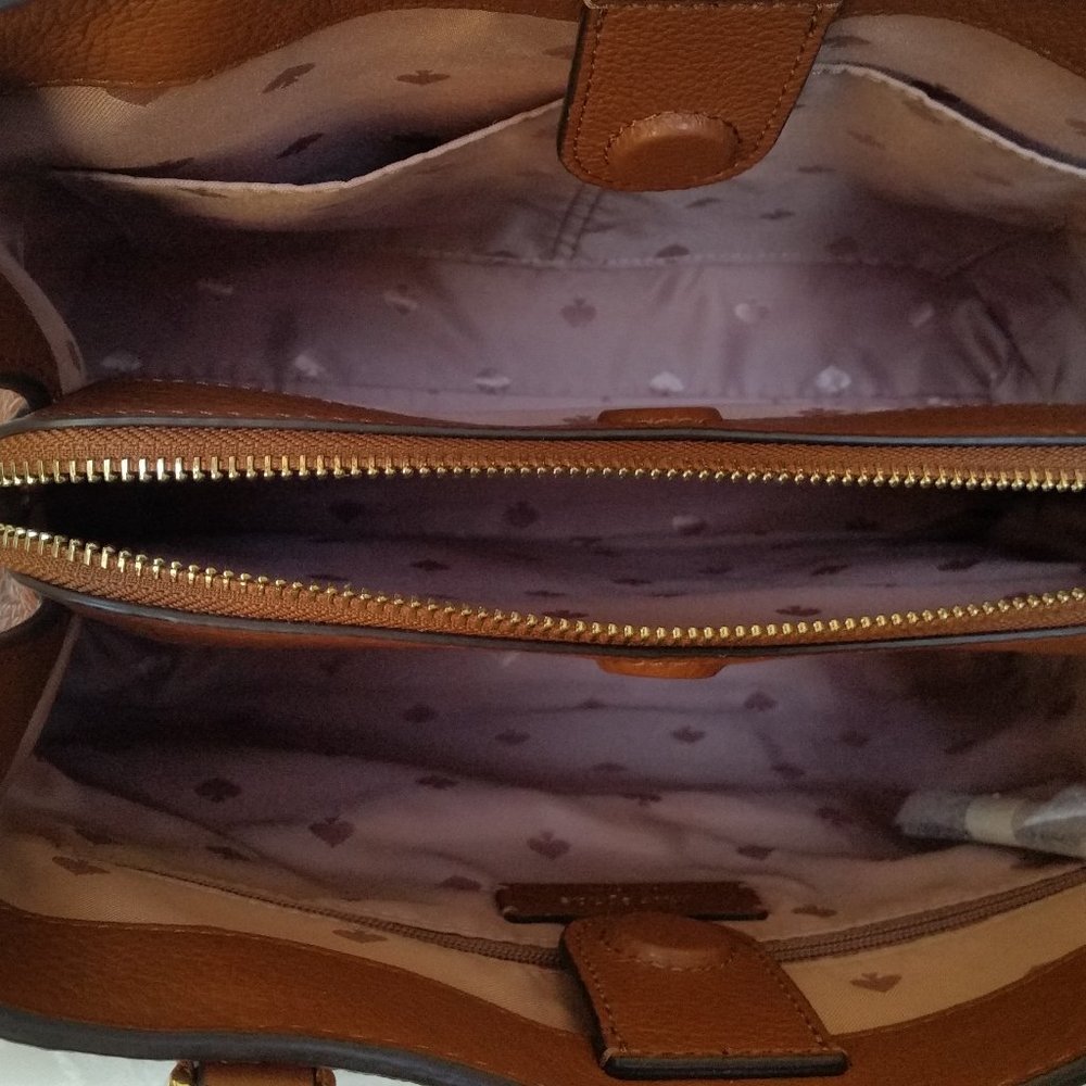 KATE SPADE Jackson Leather Satchel-Gingerbread Col - Picture 12 of 15
